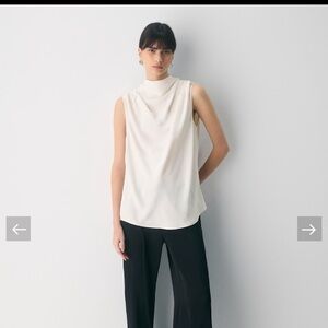 Aritzia Carter Blouse Cream Size Small